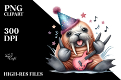Walrus with Party Hat PNG Product Image 2