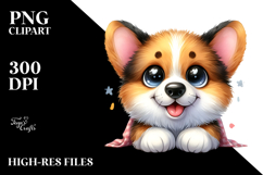 Cute Cartoon Pembroke Welsh Corgi PNG Product Image 2