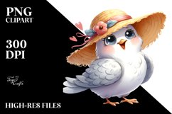 Watercolor Funny Dove Standing | Sublimation Clipart Product Image 3