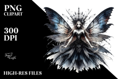 Detailed Gothic Fairy Watercolor PNG Product Image 2