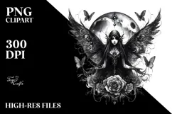 Detailed Gothic Fairy PNG Product Image 2