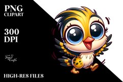 Colorful Baby Woodpecker Dancing Clipart Product Image 1