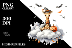 Giraffe Dressed for Halloween PNG Product Image 2