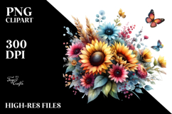 Colorful Sunflower Watercolor Illustration Product Image 2