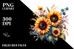 Colorful Sunflower Watercolor Illustration Product Image 2