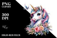 Baby Unicorn Village Square PNG Product Image 1