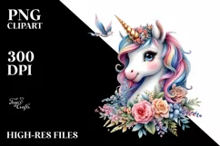 Baby Unicorn Village Square PNG Product Image 1