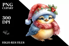 Cute Baby Bird for Christmas PNG Product Image 1