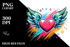 Colorful Heart with Wings Product Image 2