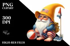 Whimsical Gnome in Yellow Beach Wear Product Image 3