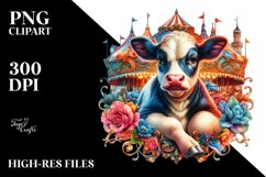 Colorful Cow Renaissance Fair PNG Product Image 3