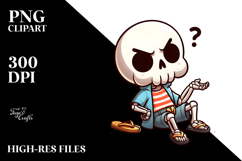 Adorable Skeleton Vector Art, Transparent PNG Product Image 2