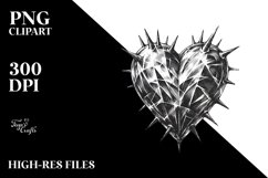 Hand Drawn Hearts with Material PNG Product Image 2