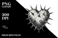 Hand Drawn Hearts with Material PNG Product Image 2