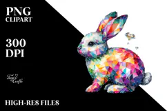Bunny Made of Diamonds, Transparent PNG Product Image 2