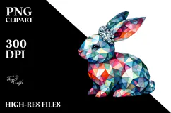 Bunny Made of Diamonds, Transparent PNG Product Image 2