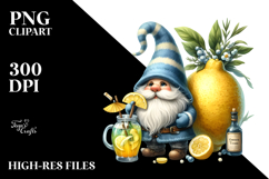 Whimsical Gnome Drinking a Cocktail PNG Product Image 2