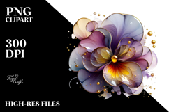 Abstract Glossy Pansy PNG Product Image 2