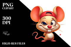 Ridiculously Cute Mouse with Side-Eye PNG Product Image 2