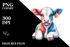 Colorful Baby Cow Nightclub PNG Product Image 1
