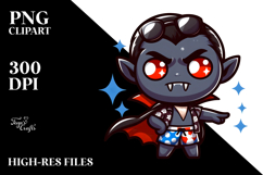Cartoony Vector Art of Silly Cartoon Vampire, High-Res PNG Product Image 2