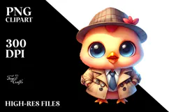 Watercolor Baby Chicken PNG Product Image 2