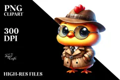 Quirky Baby Chicken PNG Product Image 2