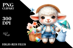 Singer Lamb in Summer Attire PNG Product Image 2
