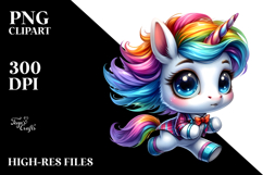 Running Unicorn PNG Product Image 2