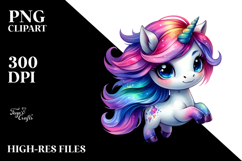 Running Baby Unicorn PNG Product Image 2
