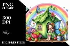 Illustration of Fairy House with Large Vegetable and Product Image 1