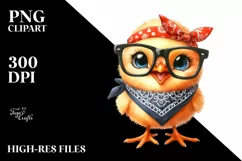 Funny Baby Chick | Bandana | Clipart Product Image 3