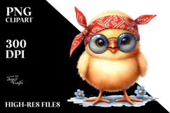 Funny Baby Chick | Bandana | Clipart Product Image 2
