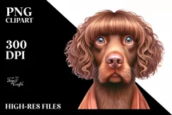 Chesapeake Bay Retriever Funny Haircut | Clipart Product Image 1