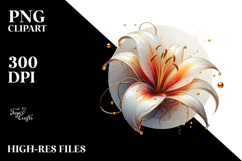 Abstract Glossy Lily, PNG Product Image 2