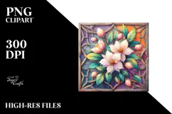 Colorful Stained Jasmine, Transparent PNG Product Image 2