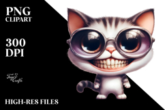 Colorful Cat Wearing Sunglasses | Clipart Product Image 2