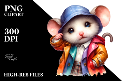 Vibrant Baby Mouse Posing in the Style of PNG Product Image 2