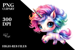 Cute Unicorn Running PNG Product Image 2