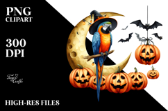 Macaw Dressed for Halloween PNG Product Image 2