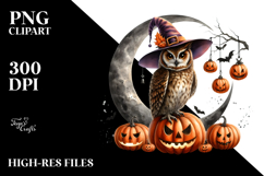 Owl Dressed for Halloween, Transparent PNG Product Image 2