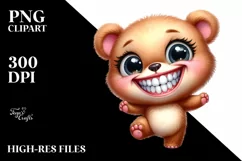 Baby Bear Big Eyes Standing | Clipart Product Image 3