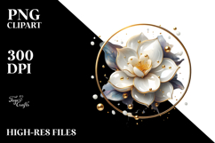 Abstract Glossy Gardenia, Transparent PNG Product Image 2