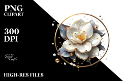 Abstract Glossy Gardenia, Transparent PNG Product Image 2
