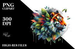 Abstract Tiger Illustration, High-Quality PNG Product Image 2