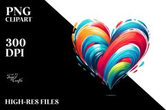 Colorful Heart, Transparent PNG Product Image 2