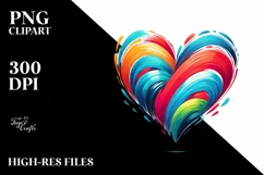 Colorful Heart, Transparent PNG Product Image 2