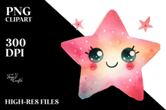 Pinkish Smiling Star PNG Product Image 2