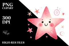Whimsical Pinkish Star PNG Product Image 2