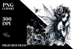 Washed Watercolor Gothic Fairy Product Image 3